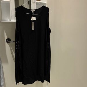 BNWT Spense Black Sleeveless Dress with Side Lace-Up 👵MT